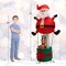 Costway 8 FT Inflatable Santa Claus & Reindeer Giant Hot Air Balloon with LED Lights